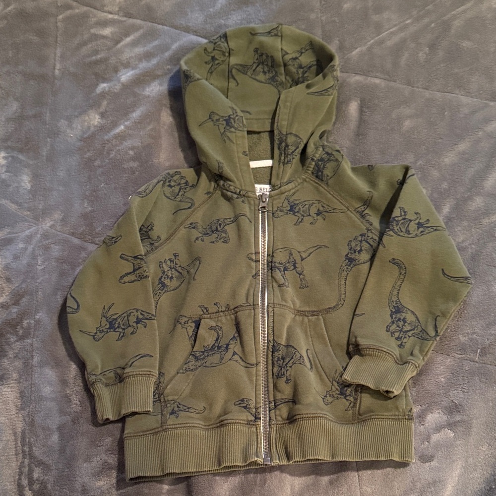 Carter's Olive Dinosaur Hoodie
